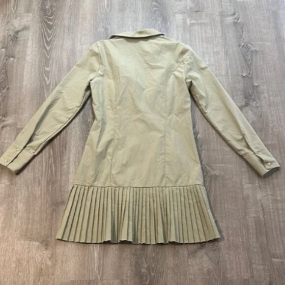 ASOS Design Women’s Sz 6 Stylish Pleated Long Sleeve Collared Casual Shirt Dress - Picture 8 of 8